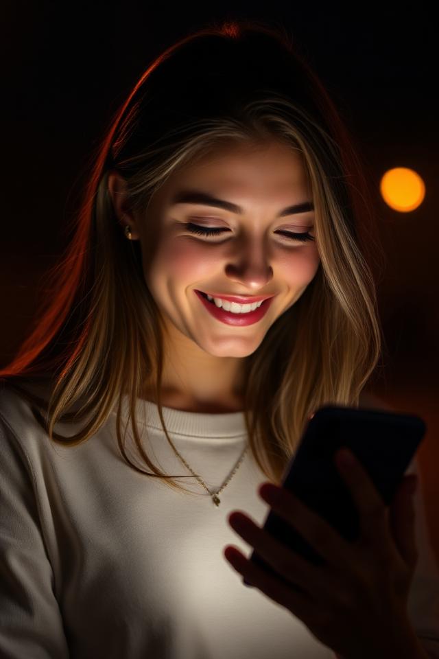 Creator with smartphone