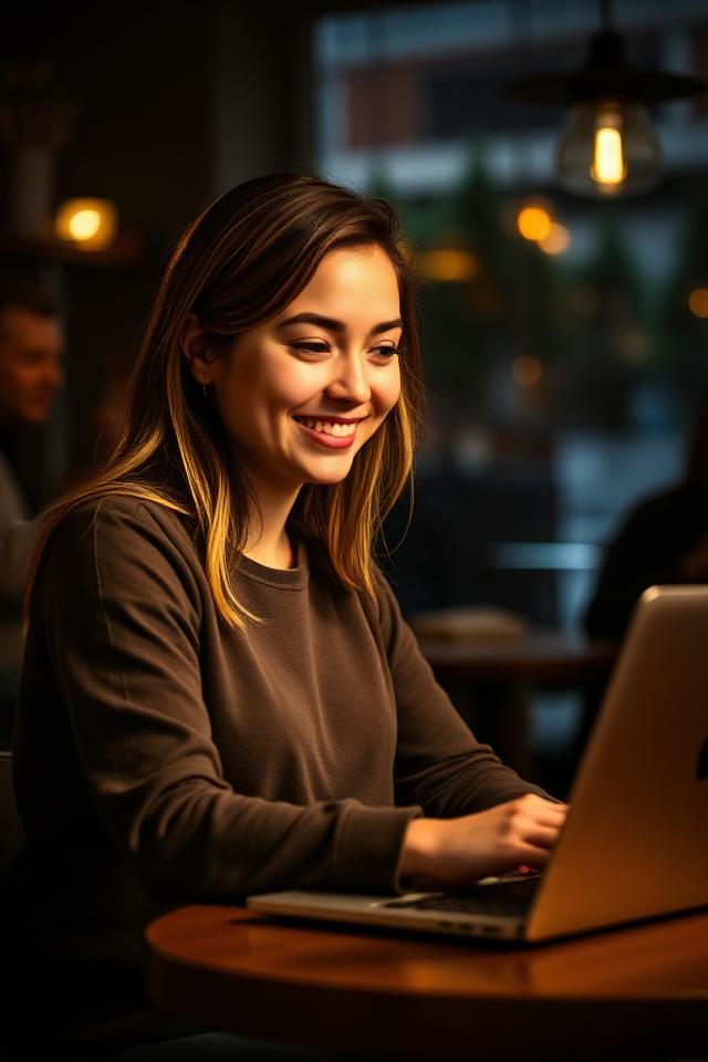 Entrepreneur at laptop
